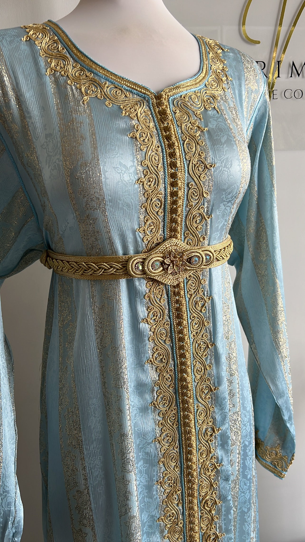 CAFTAN JAWHARA BLEU CIEL1