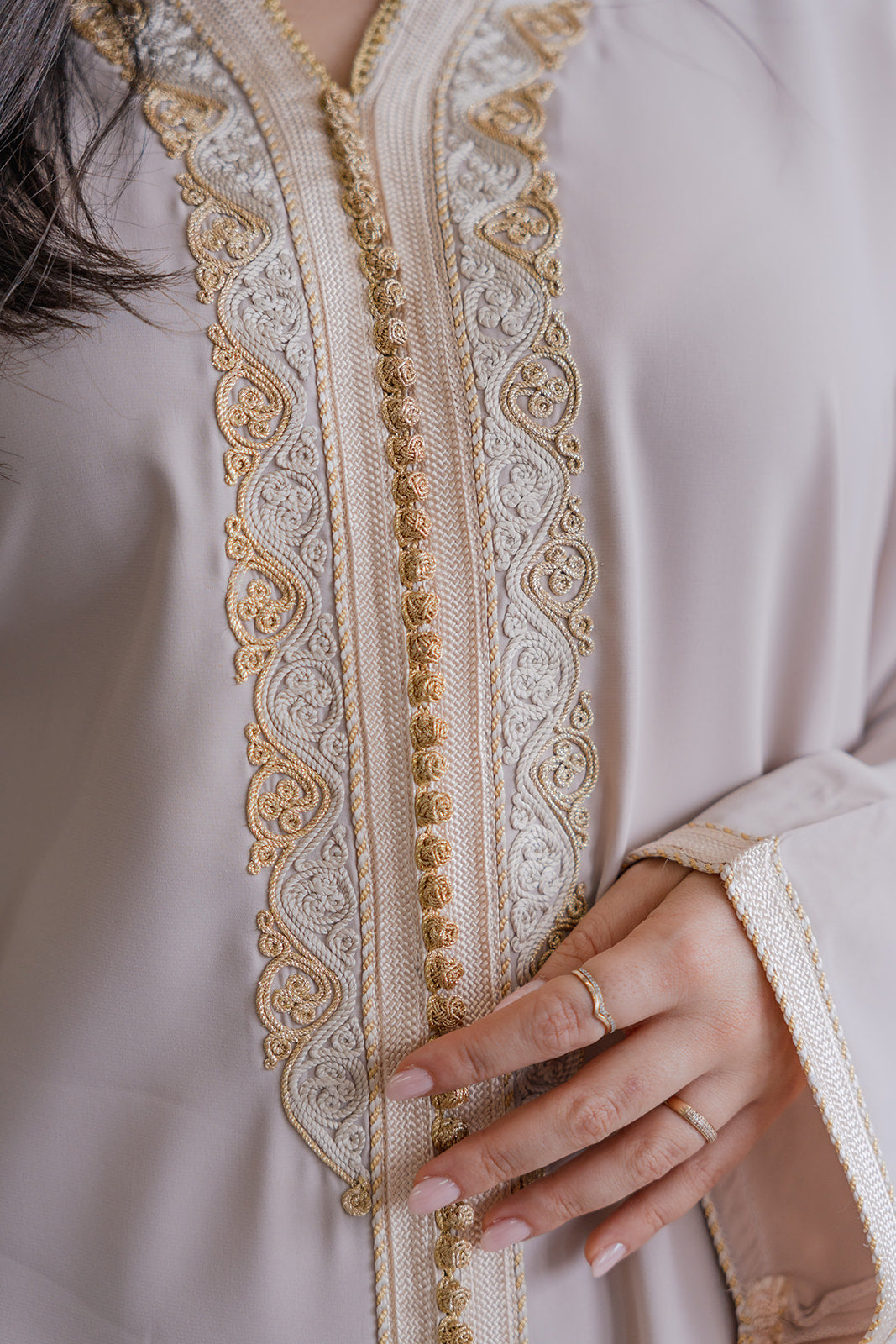 CAFTAN NOUR - BEIGE ROSÉ