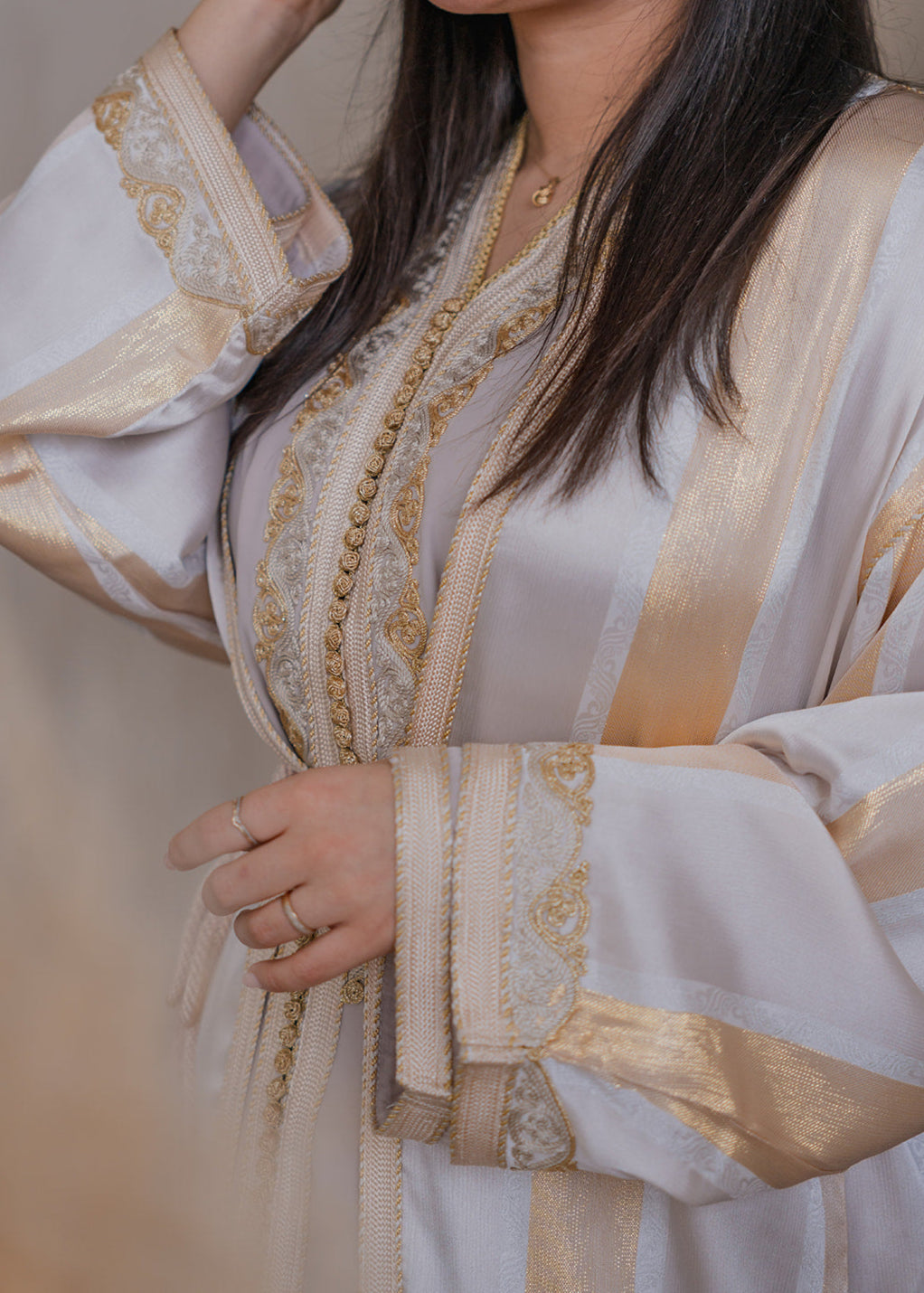 CAFTAN NOUR - BEIGE ROSÉ