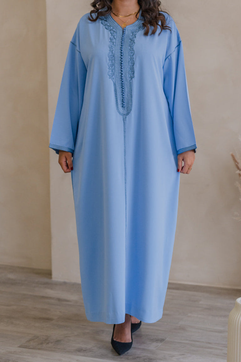 GANDOURA BLEU CIEL