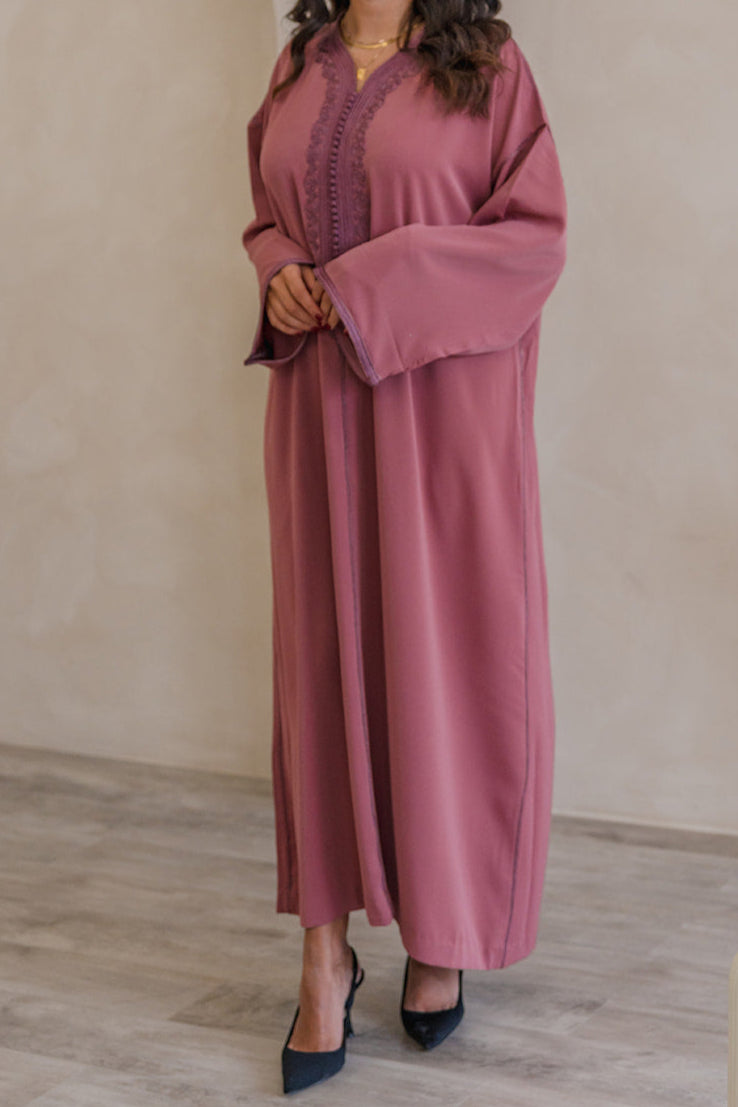 GANDOURA VIEUX ROSE