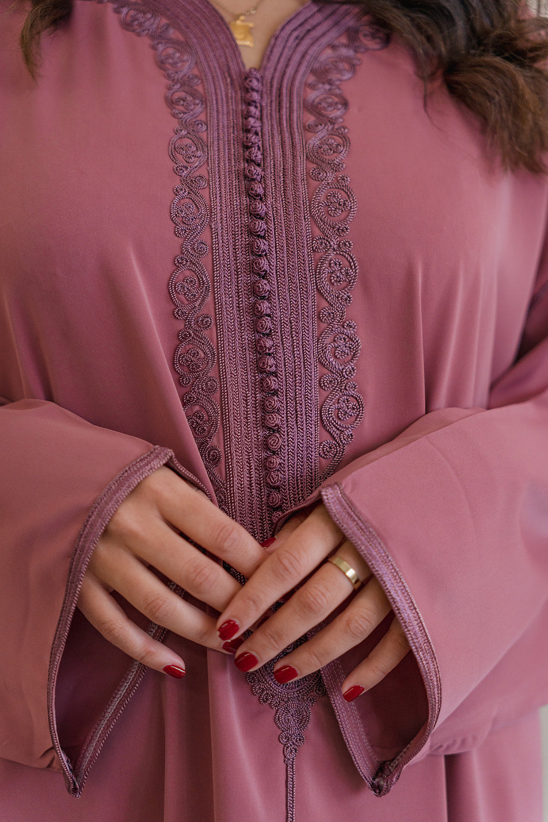 GANDOURA VIEUX ROSE
