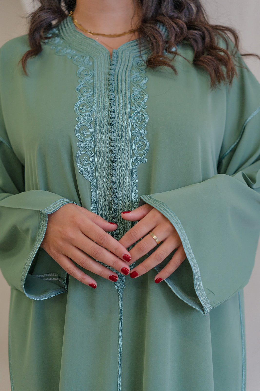 GANDOURA VERTE SAUGE