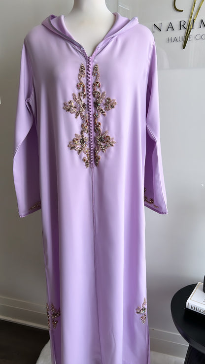 DJELLABA MAUVE PERLÉE