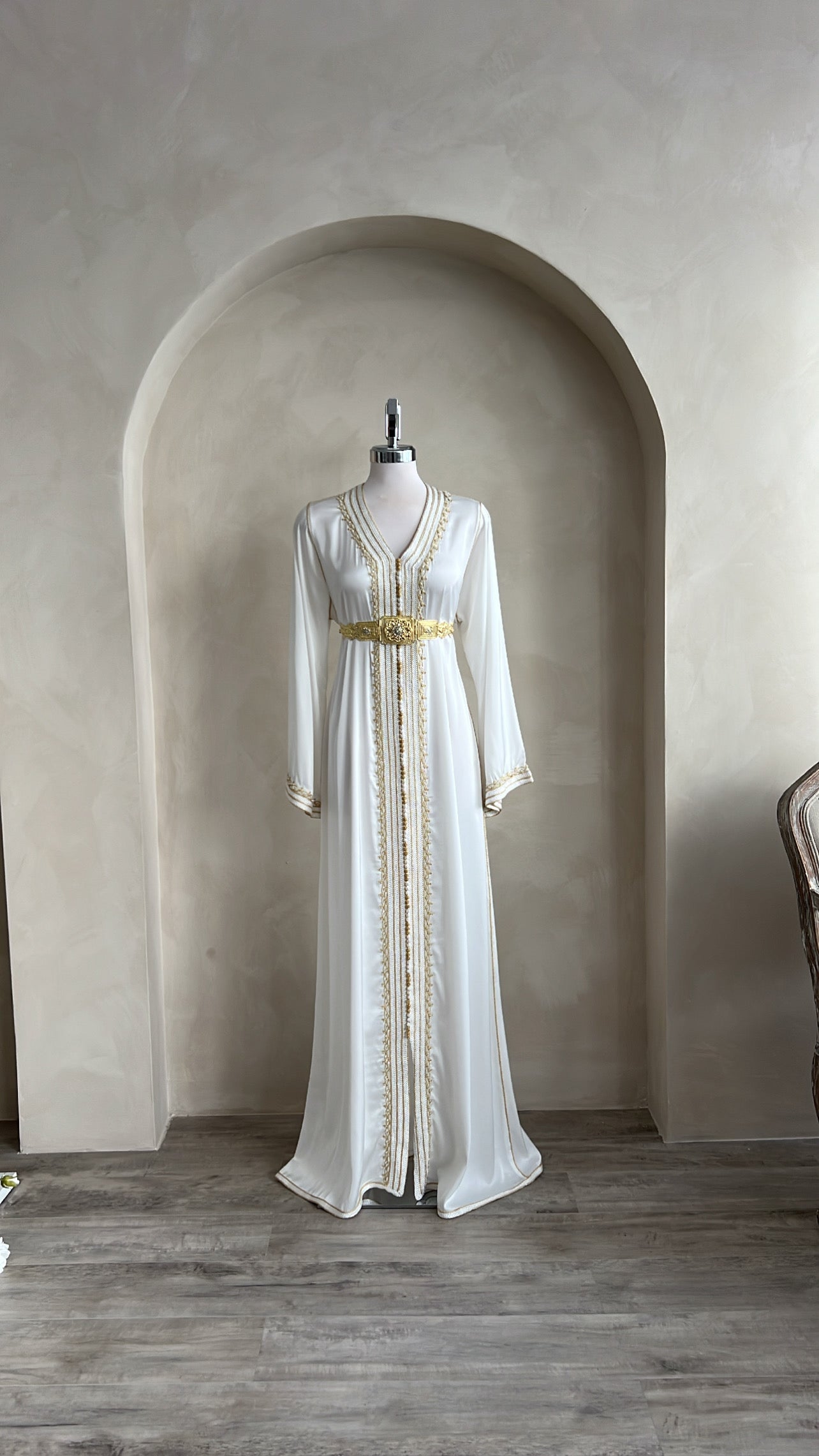 CAFTAN BOUCHRA BLANC