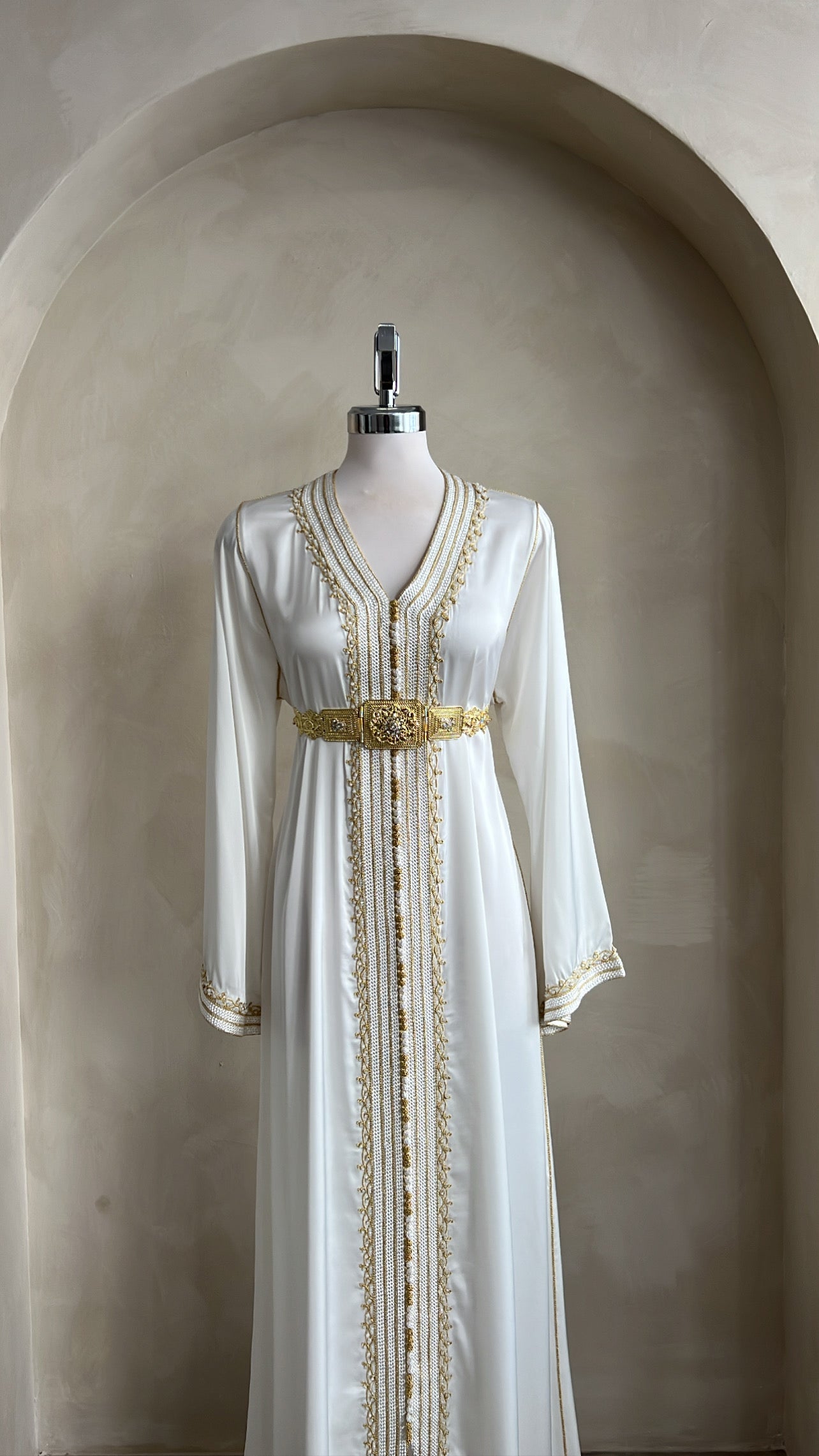 CAFTAN BOUCHRA BLANC