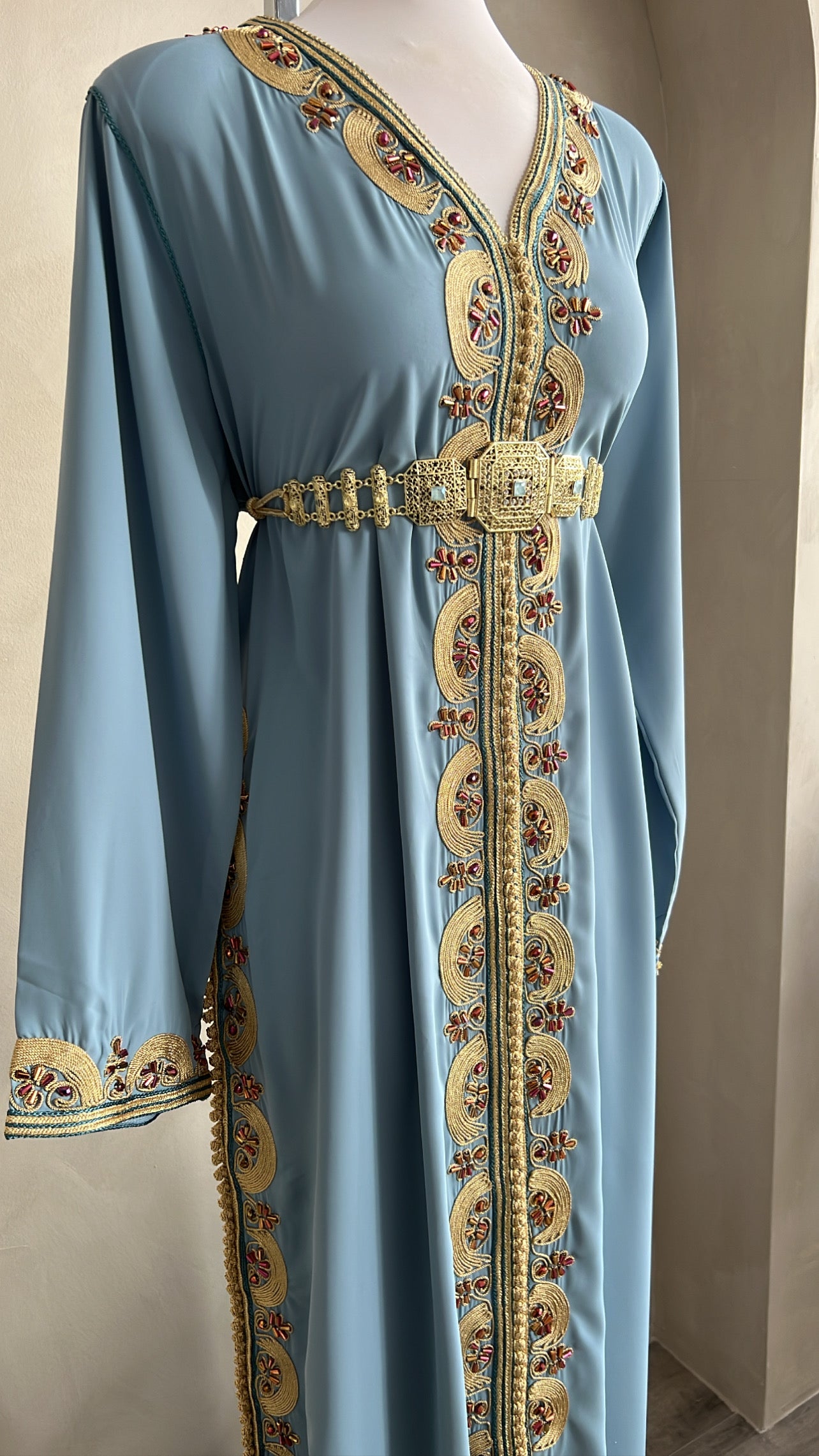 CAFTAN TASNIM BLEU CIEL