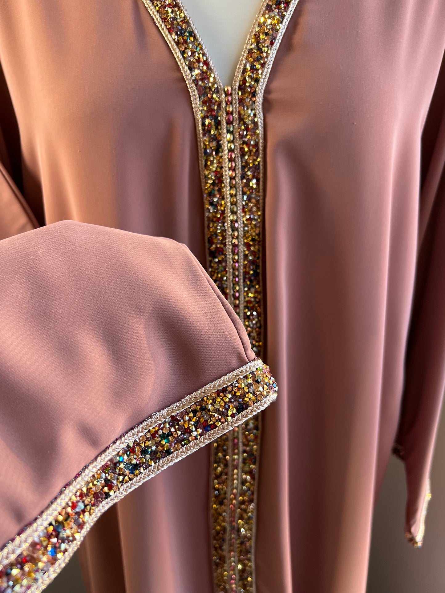 ABAYA LOUBNA ROSE POUDRÉ