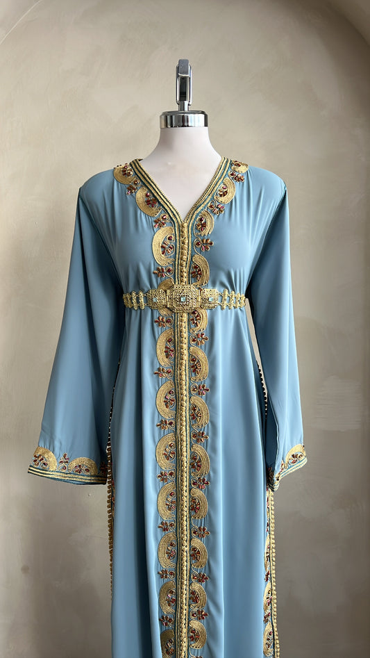 CAFTAN TASNIM BLEU CIEL