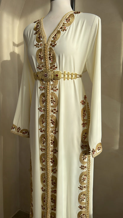 CAFTAN TASNIM BLANC