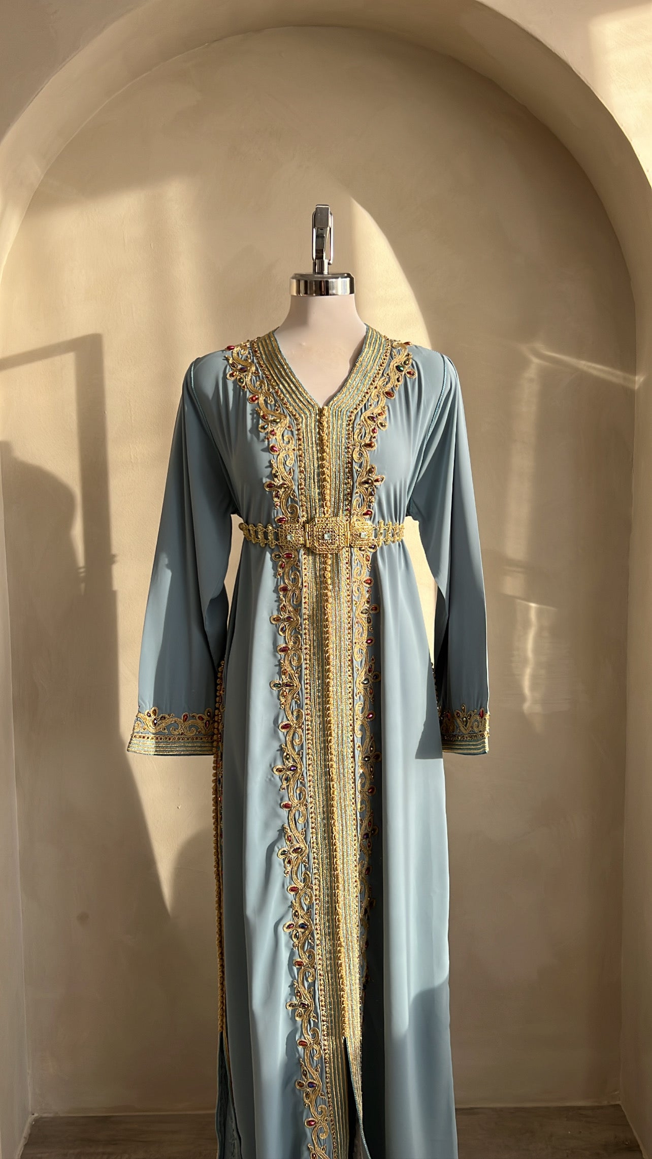 CAFTAN ABIR BLEU PASTEL