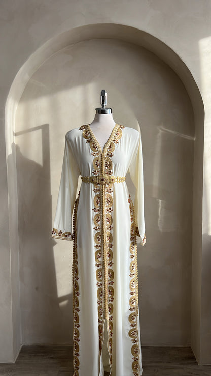 CAFTAN TASNIM BLANC