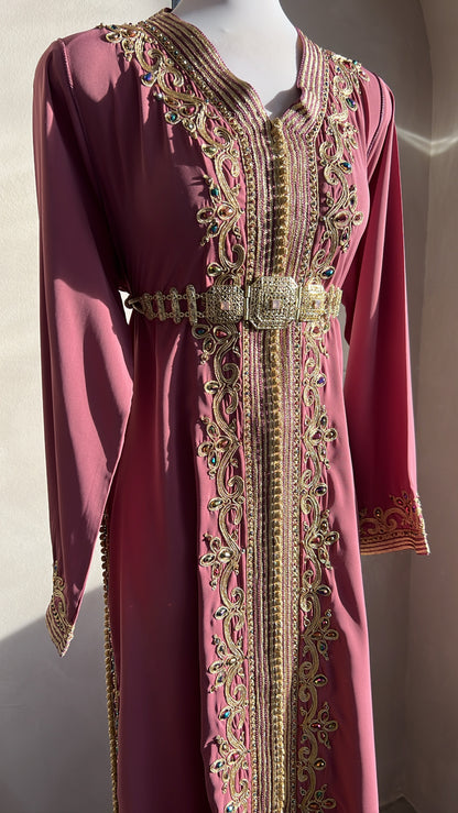 CAFTAN ABIR VIEUX ROSE