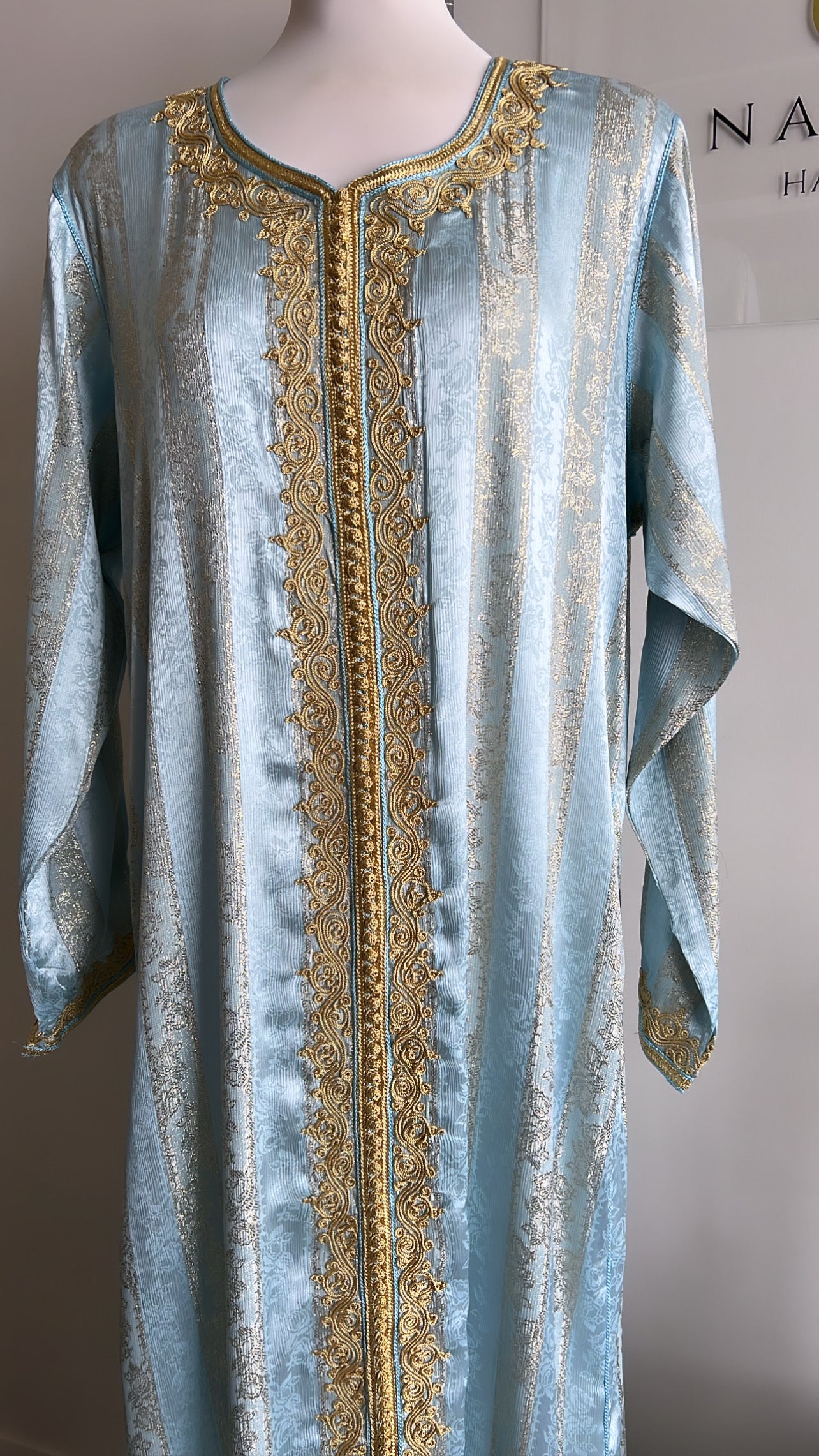 CAFTAN JAWHARA BLEU CIEL