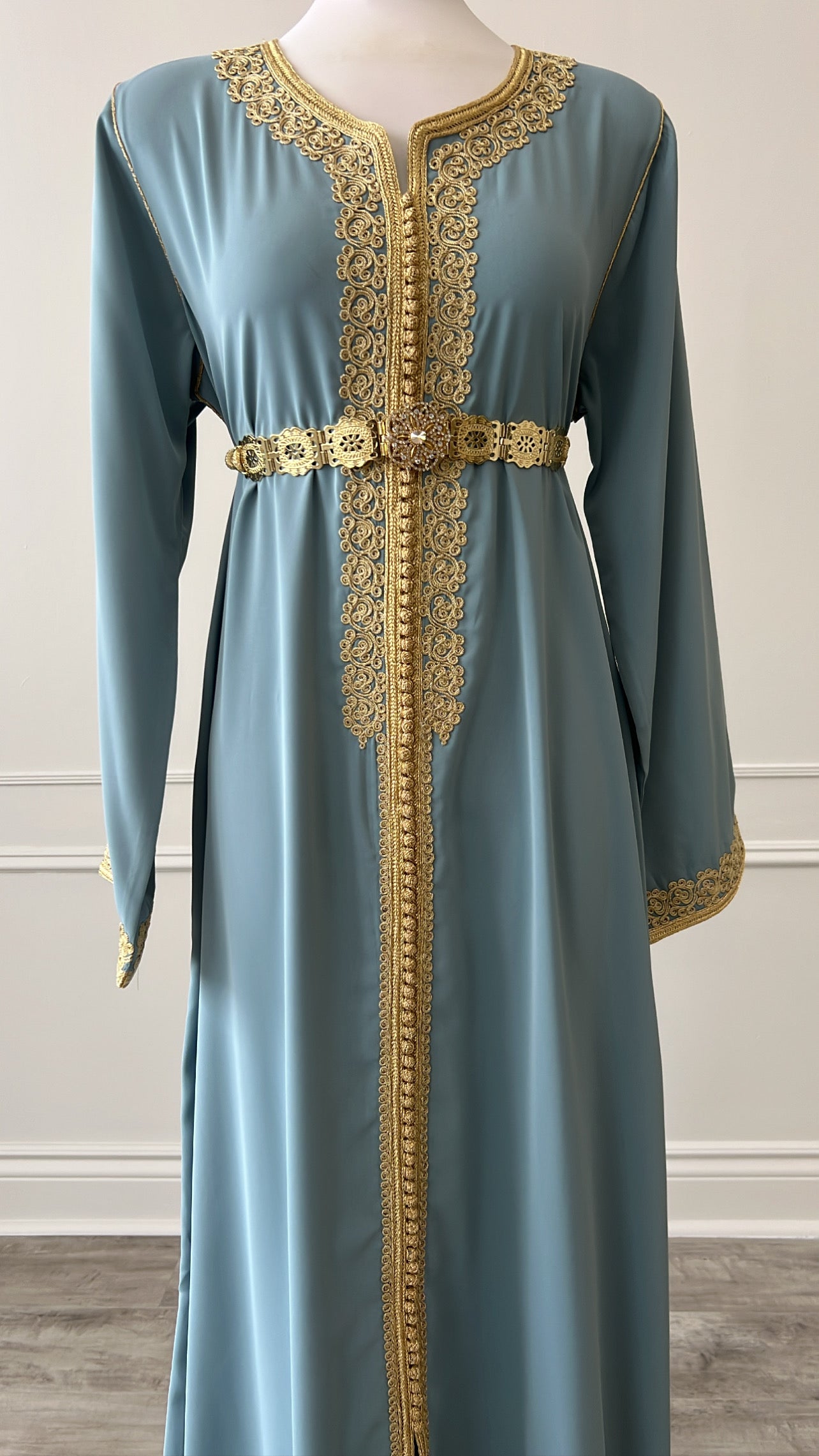 CAFTAN NAJOUA BLEU GRIS