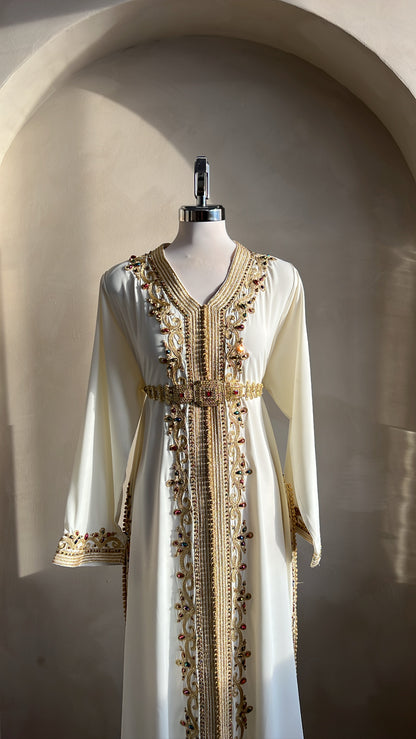 CAFTAN ABIR BLANC