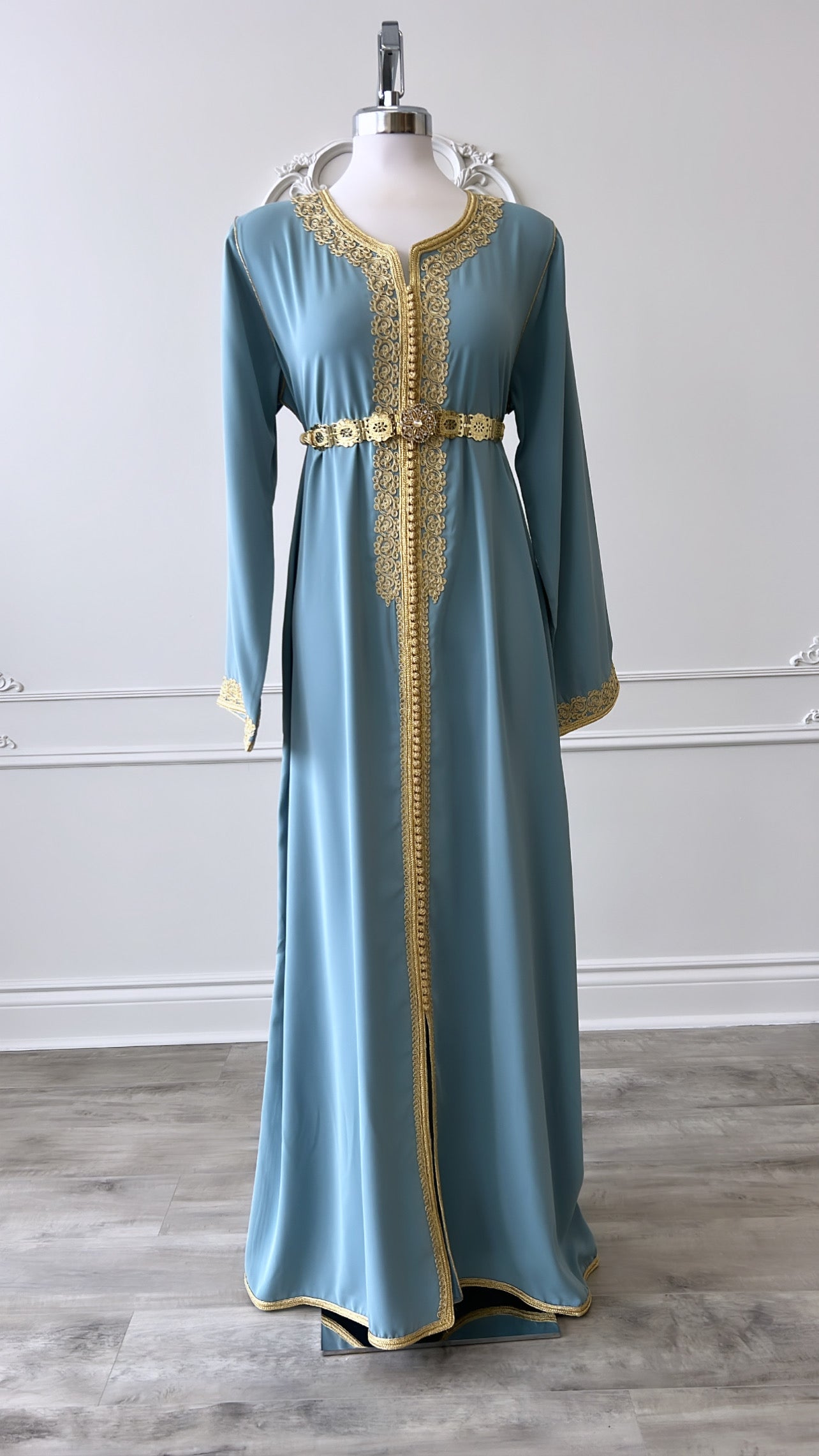 CAFTAN NAJOUA BLEU GRIS