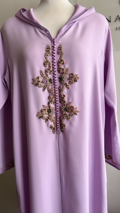 DJELLABA MAUVE PERLÉE
