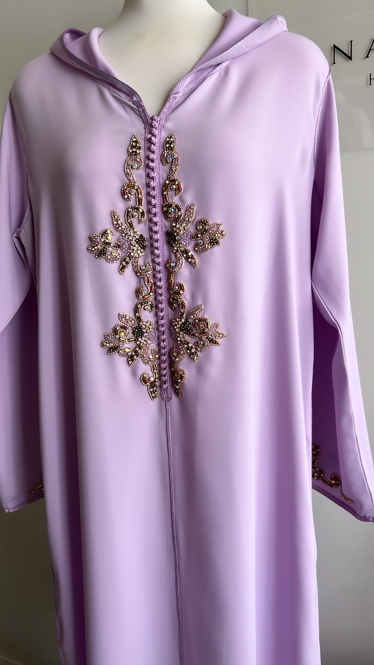 DJELLABA MAUVE PERLÉE