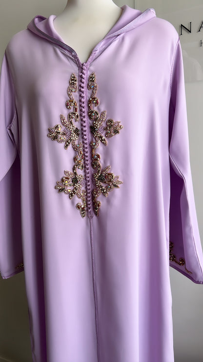 DJELLABA MAUVE PERLÉE