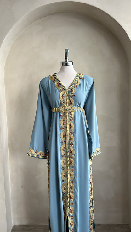 CAFTAN TASNIM BLEU CIEL