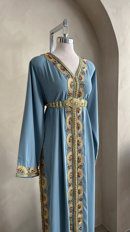 CAFTAN TASNIM BLEU CIEL