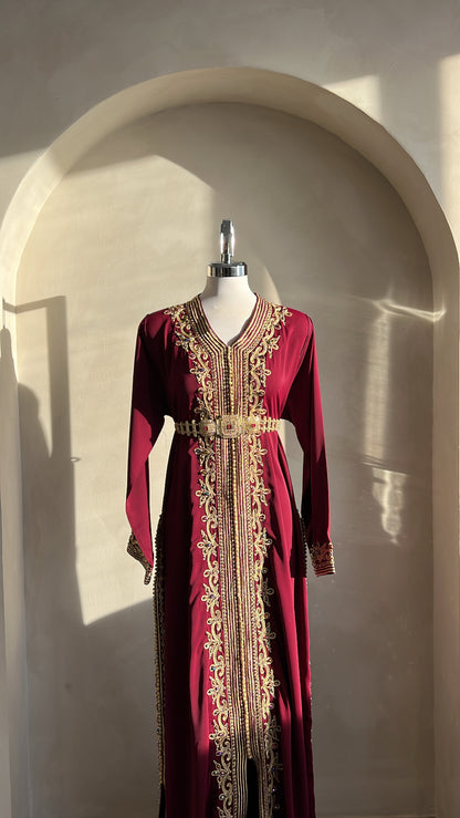 CAFTAN ABIR BORDEAUX