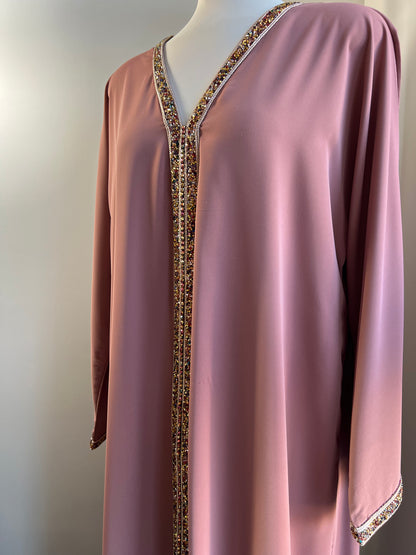 ABAYA LOUBNA ROSE POUDRÉ
