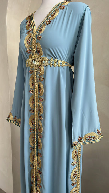 CAFTAN TASNIM BLEU CIEL