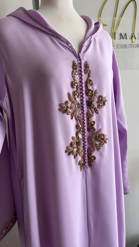 DJELLABA MAUVE PERLÉE