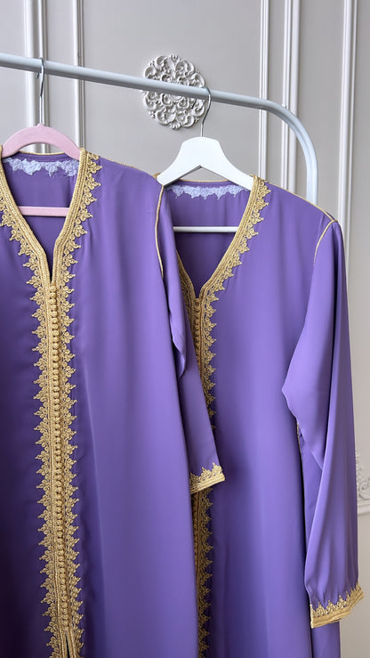 CAFTAN PETITE FILLE MAUVE