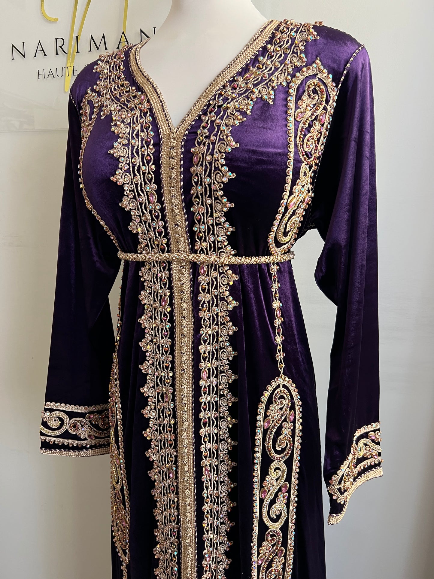 Caftan Velours Mauve REF02