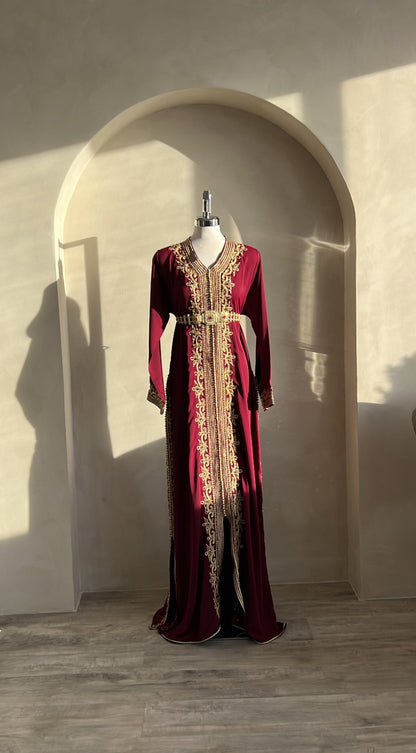 CAFTAN ABIR BORDEAUX