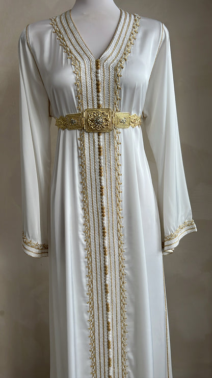 CAFTAN BOUCHRA BLANC