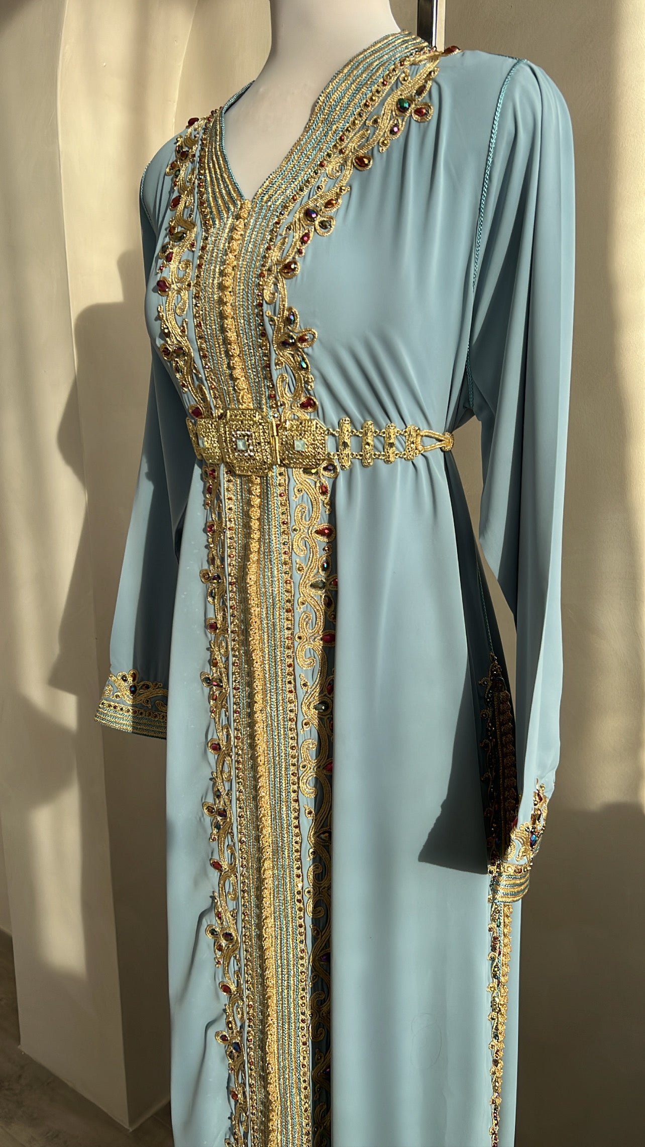 CAFTAN ABIR BLEU PASTEL