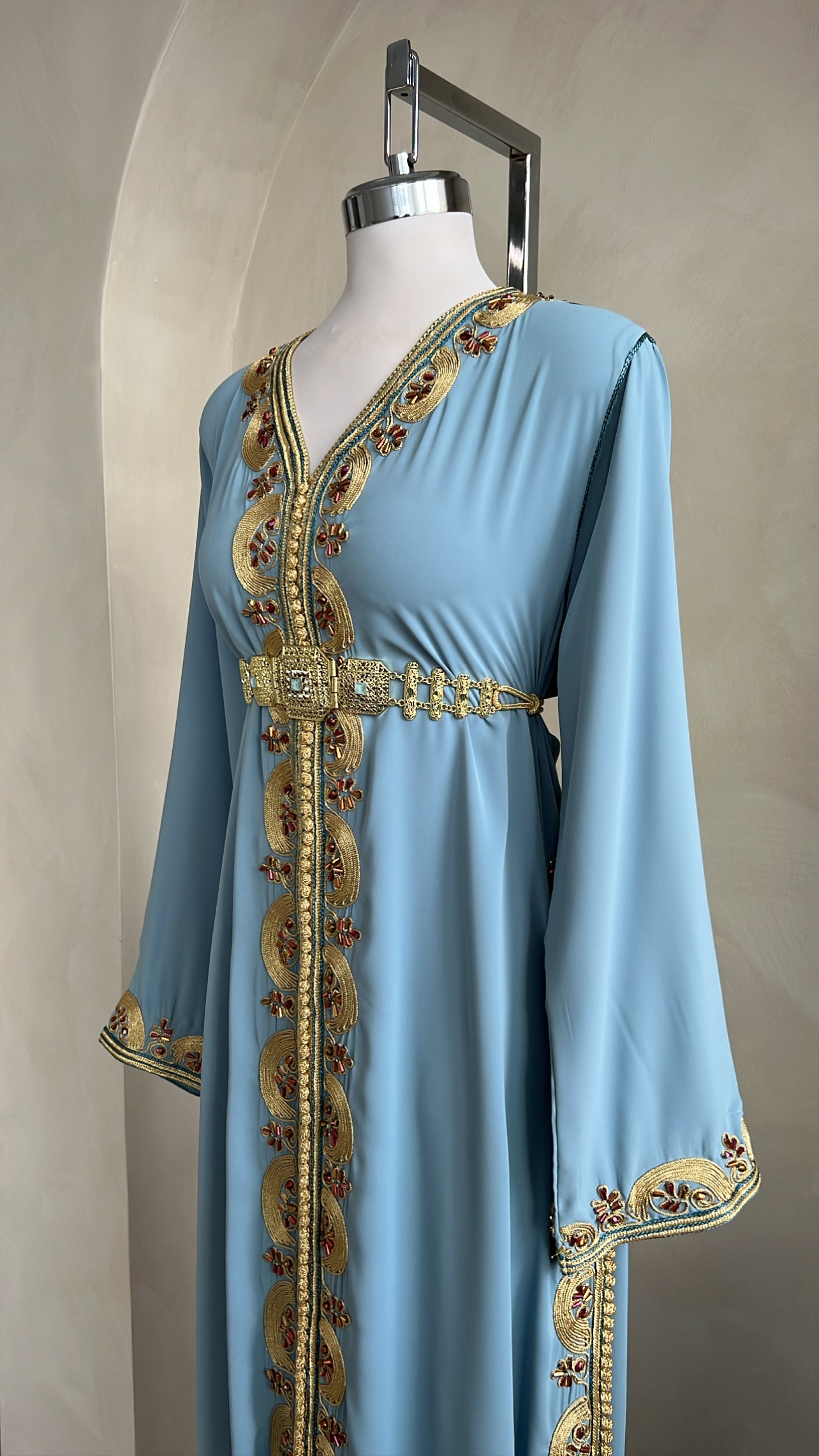 CAFTAN TASNIM BLEU CIEL