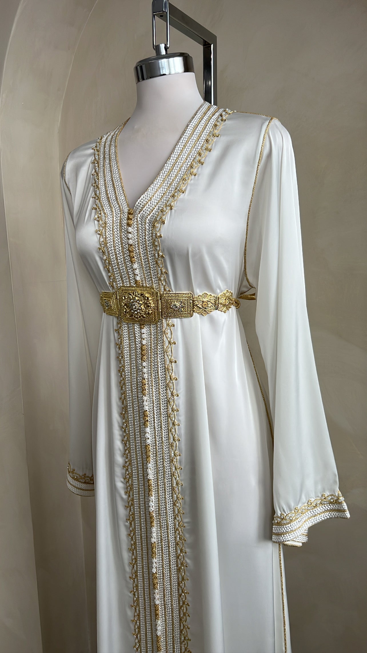 CAFTAN BOUCHRA BLANC