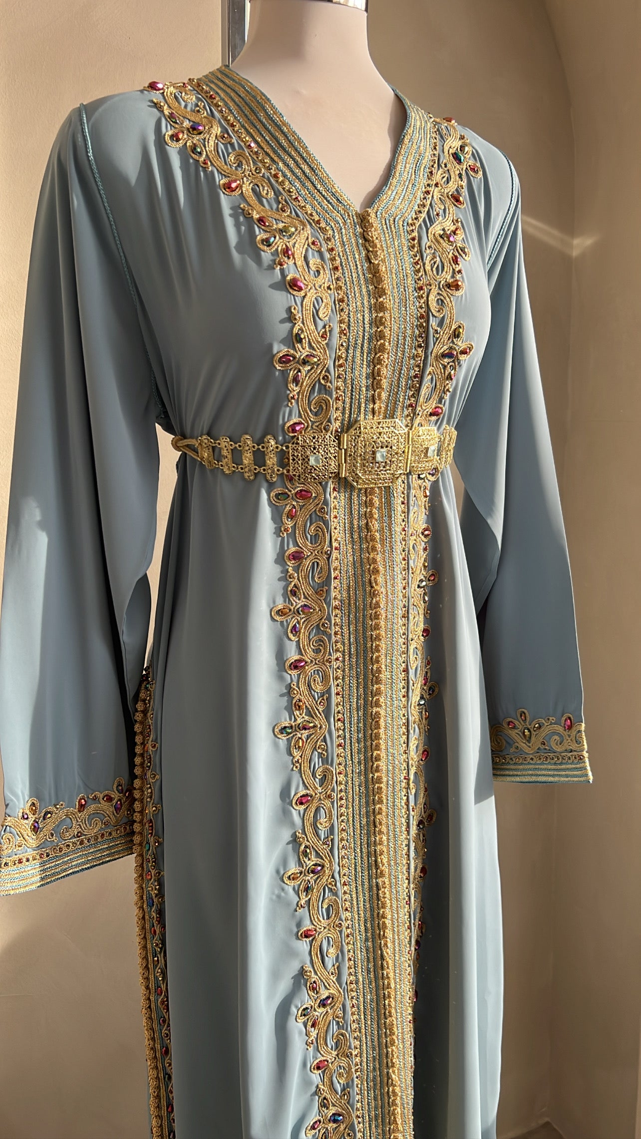 CAFTAN ABIR BLEU PASTEL