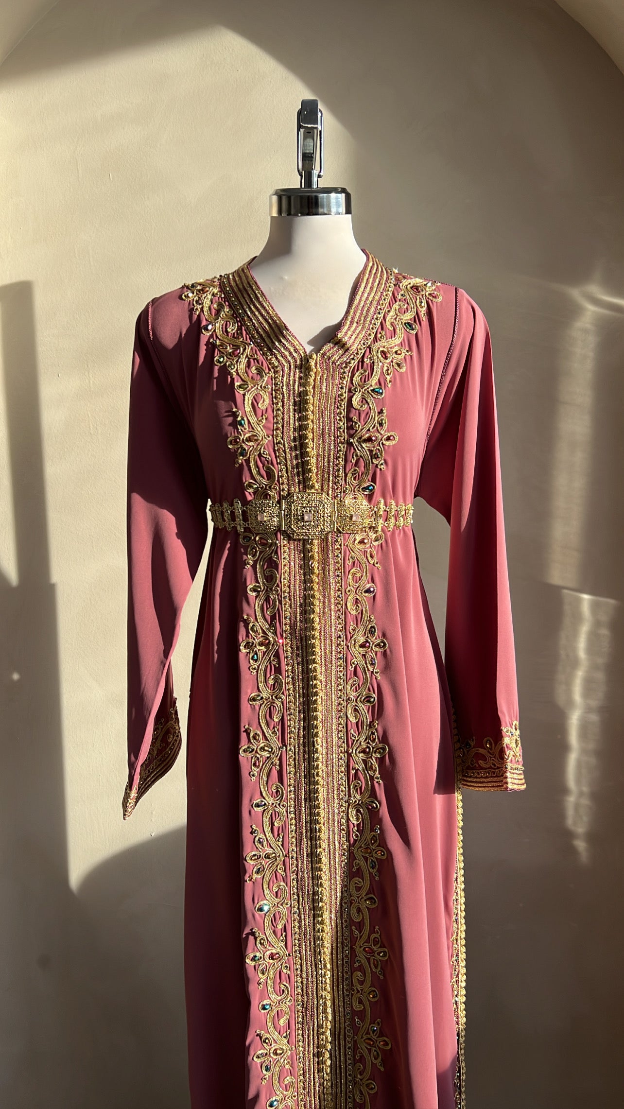 CAFTAN ABIR VIEUX ROSE