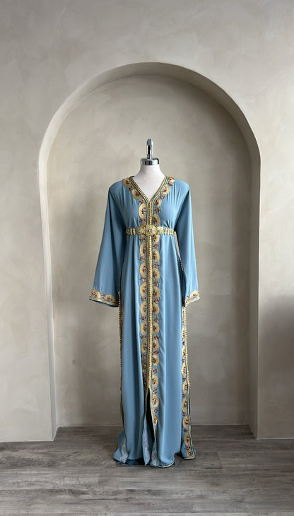 CAFTAN TASNIM BLEU CIEL