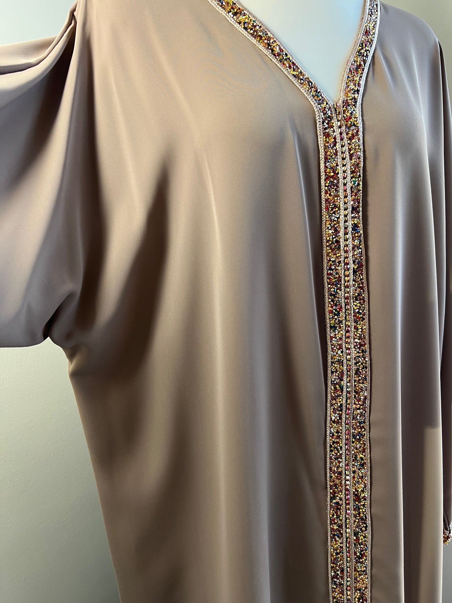 ABAYA LOUBNA TAUPE