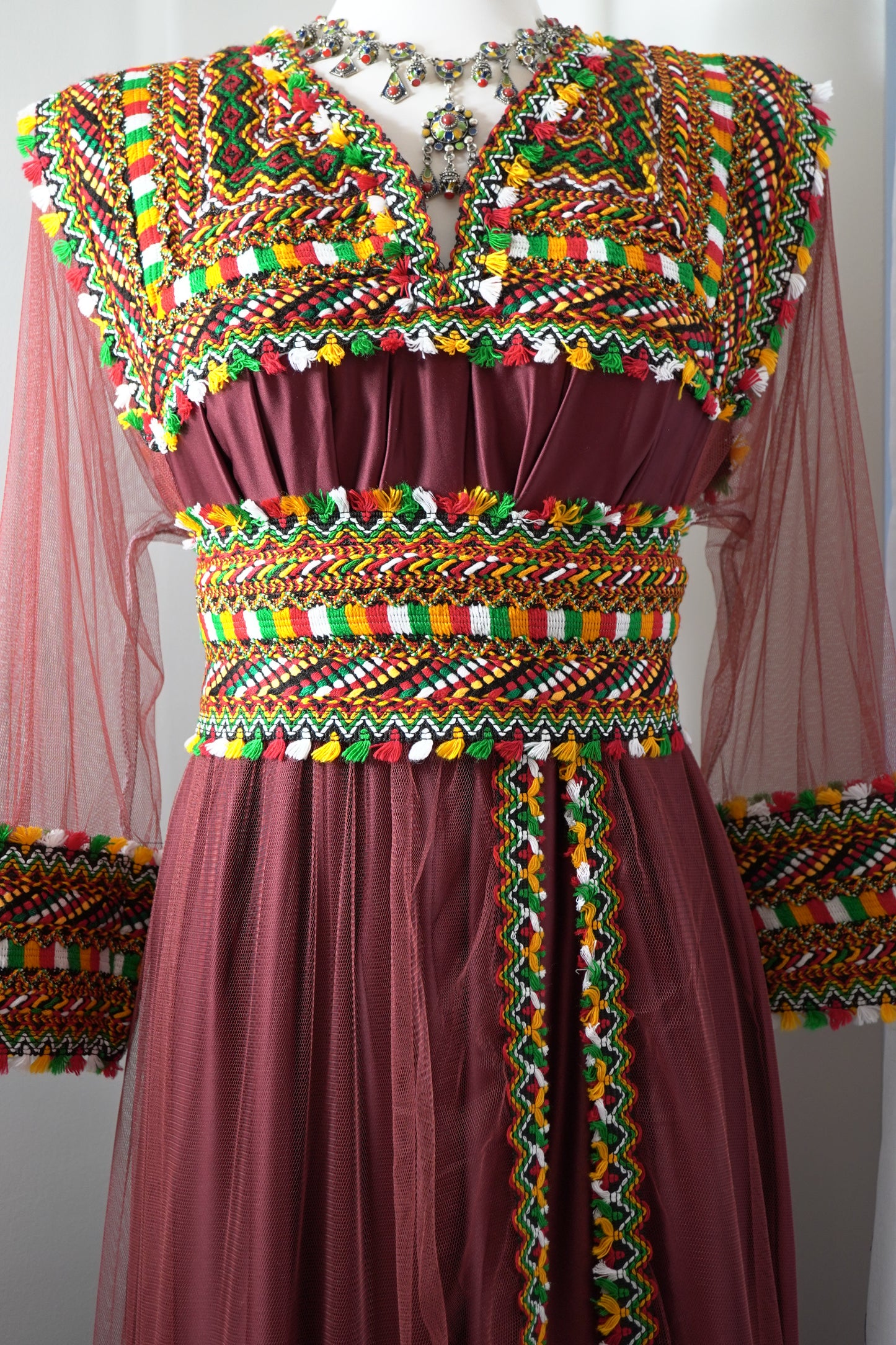 ROBE KABYLE MELISSA BORDEAUX