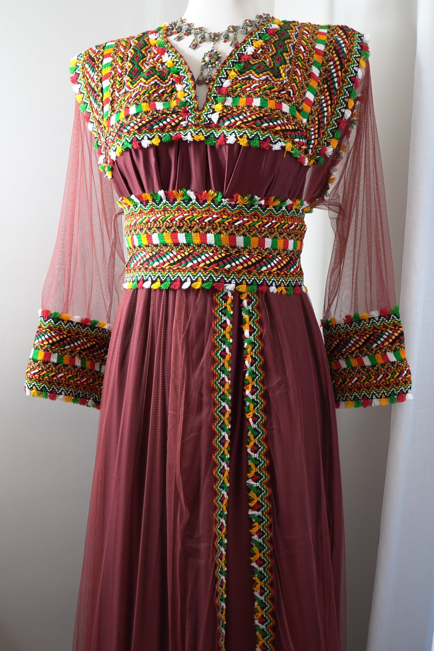 ROBE KABYLE MELISSA BORDEAUX