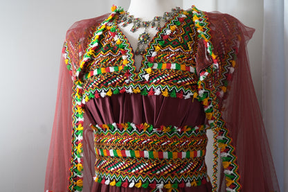 ROBE KABYLE MELISSA BORDEAUX