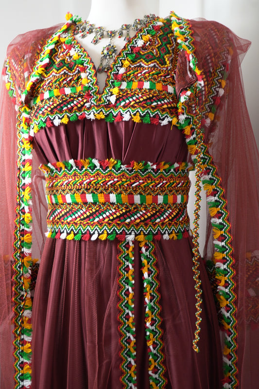 ROBE KABYLE MELISSA BORDEAUX