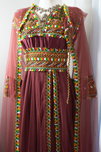 ROBE KABYLE MELISSA BORDEAUX