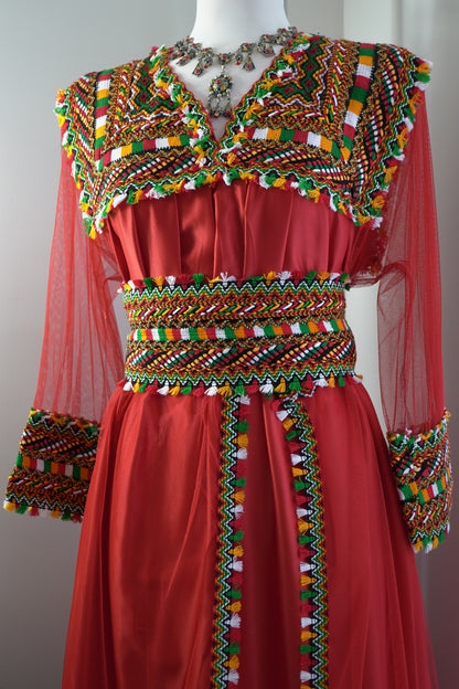 ROBE KABYLE MELISSA ROUGE