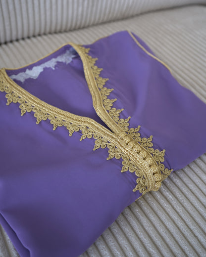 CAFTAN PETITE FILLE MAUVE