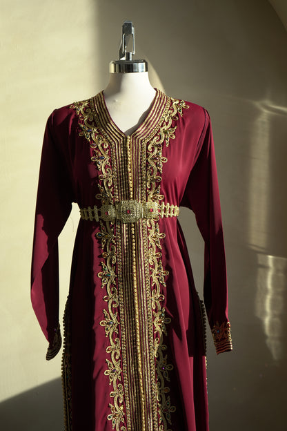 CAFTAN ABIR BORDEAUX