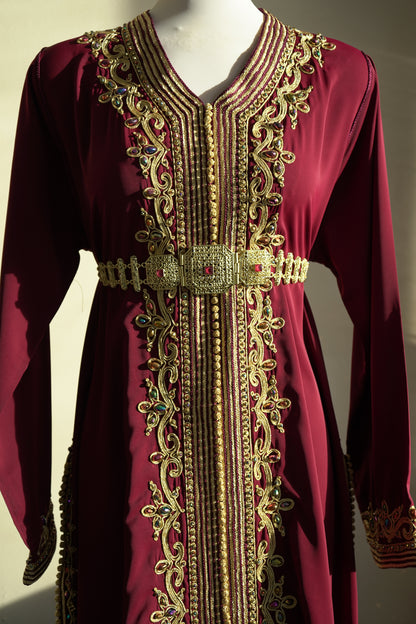 CAFTAN ABIR BORDEAUX